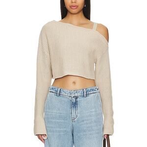 Ser.O.Ya 'Agnes' Beige Off Shoulder Sweater Size S